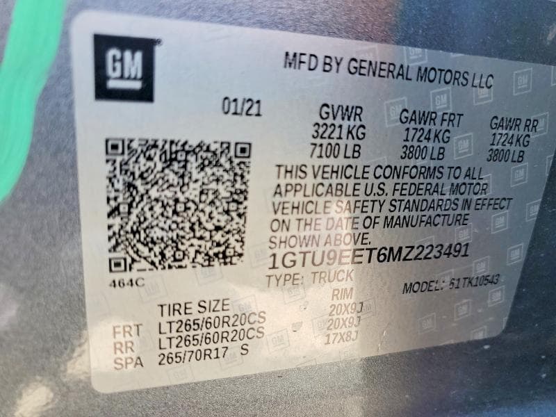 2021 GMC SIERRA K1500 AT4 12