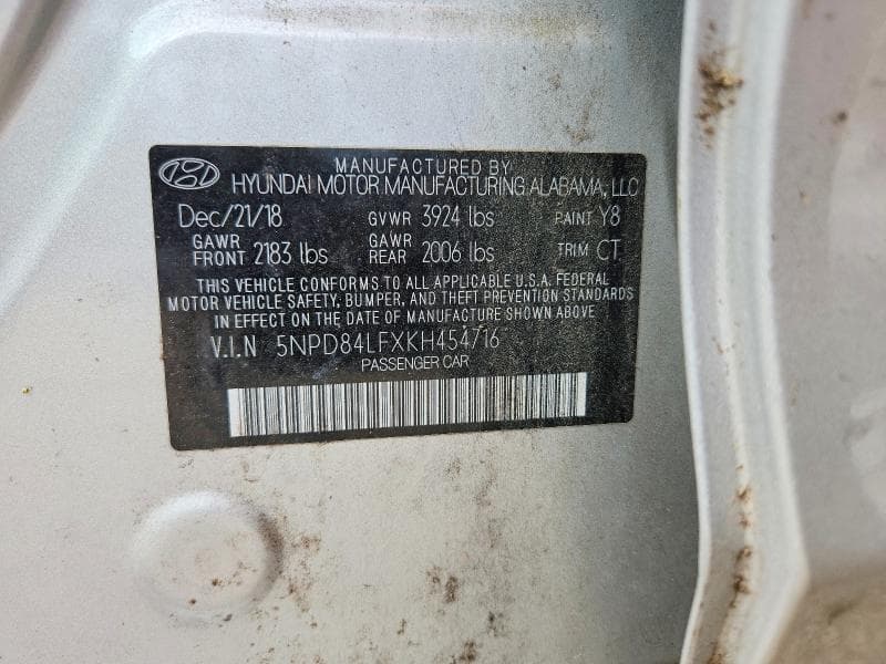 2019 HYUNDAI ELANTRA SEL 12