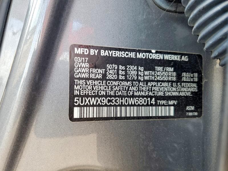 2017 BMW X3 XDRIVE28I XDRIVE28I 13
