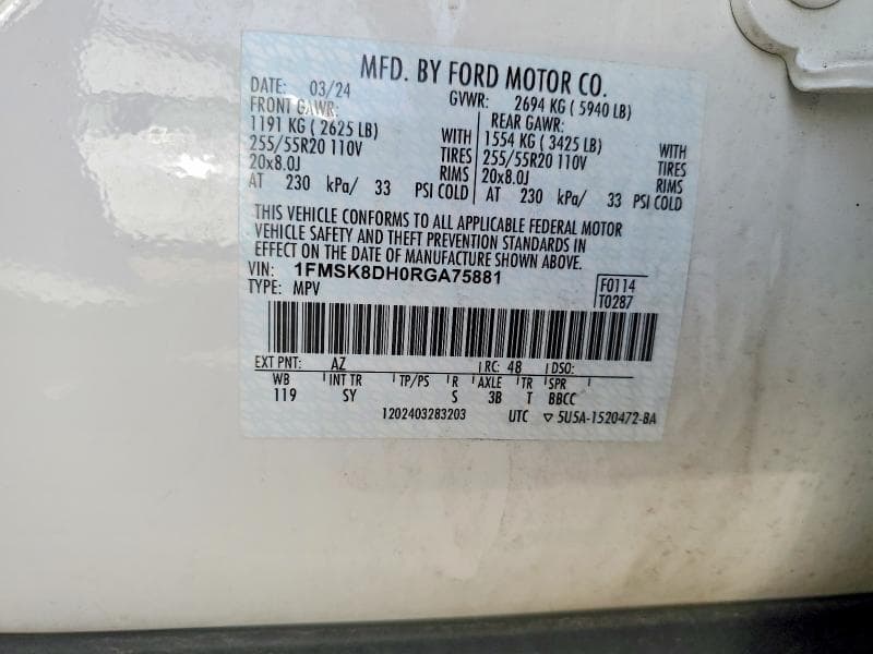 2024 FORD EXPLORER XLT XLT 13