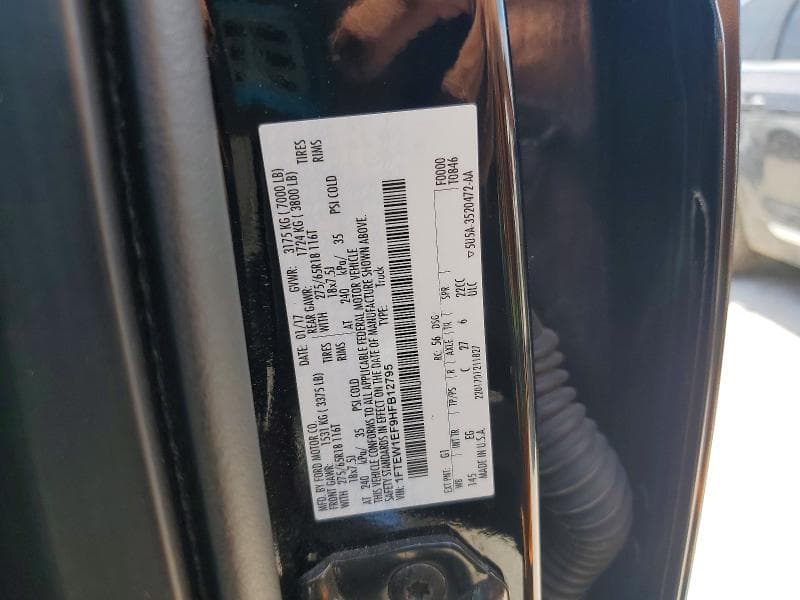 2017 FORD F150 SUPERCREW 12