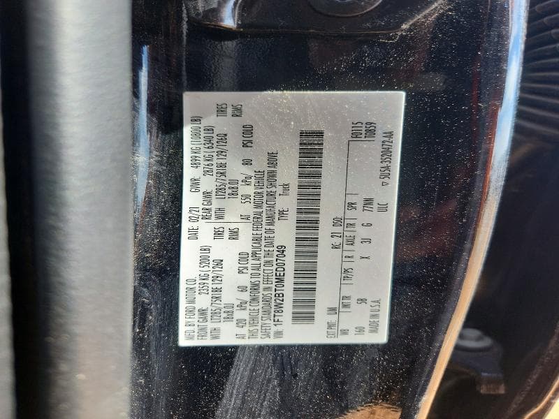 2021 FORD F250 SUPER DUTY 13