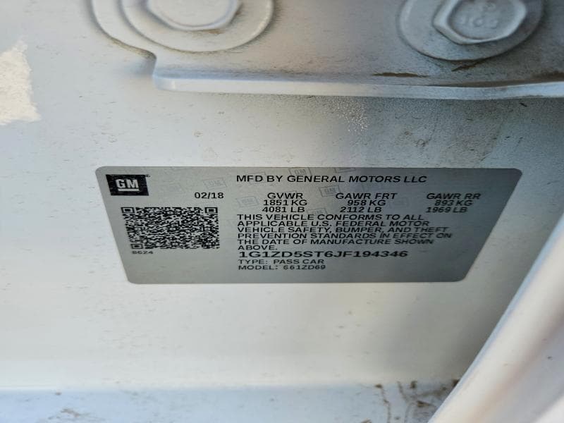 2018 CHEVROLET MALIBU LT 12