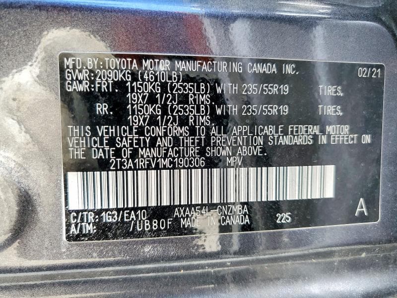 2021 TOYOTA RAV4 XLE PREMIUM XLE PREMIUM 13