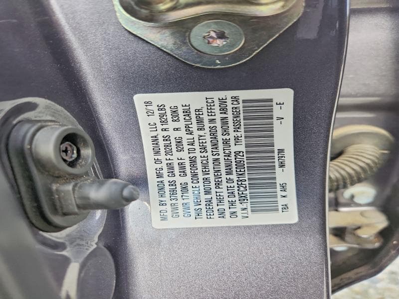 2019 HONDA CIVIC SPORT 12