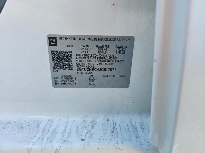 2018 GMC SIERRA K1500 SLT 12