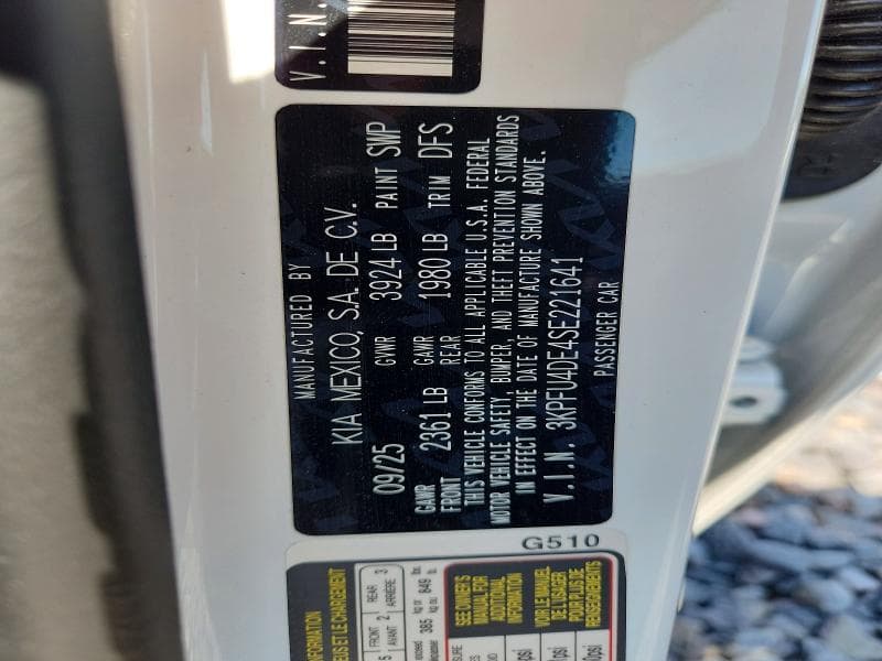 2025 KIA K4 EX EX 12