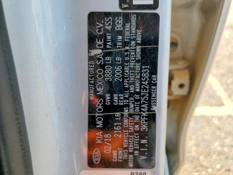2018 KIA FORTE LX LX 12