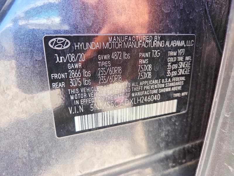 2020 HYUNDAI SANTA FE LIMITED 13