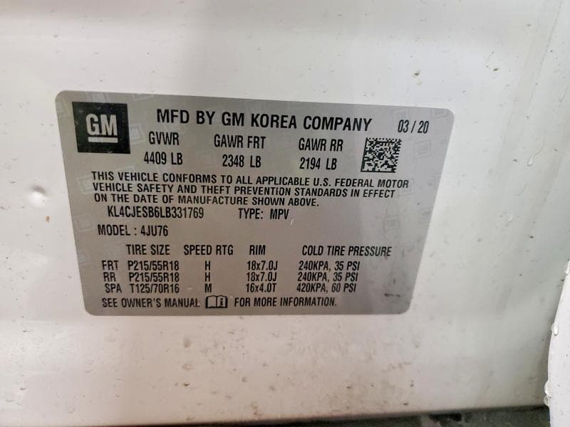 2020 BUICK ENCORE PREFERRED 13