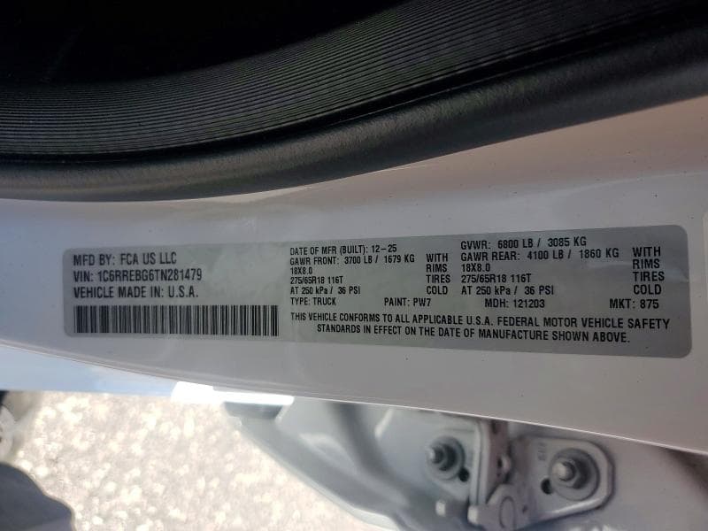 2026 RAM 1500 BIG HORN BIG HORN 12