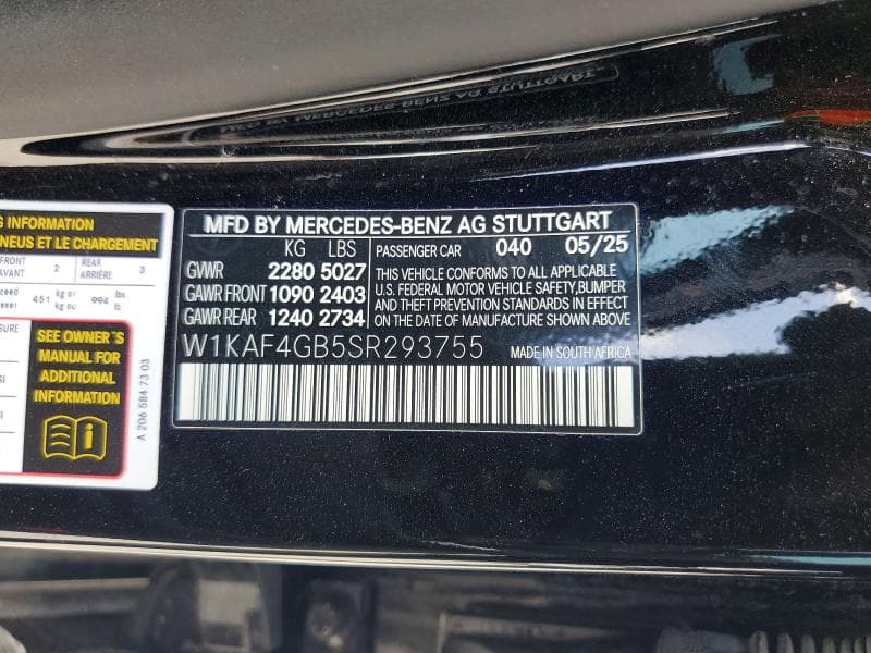 2025 MERCEDES-BENZ C 300 300 12