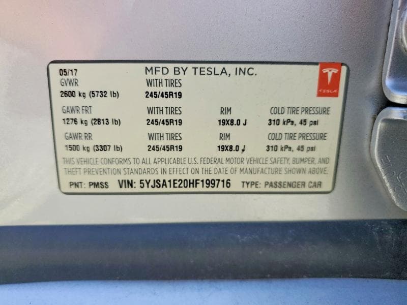 2017 TESLA MODEL S 12