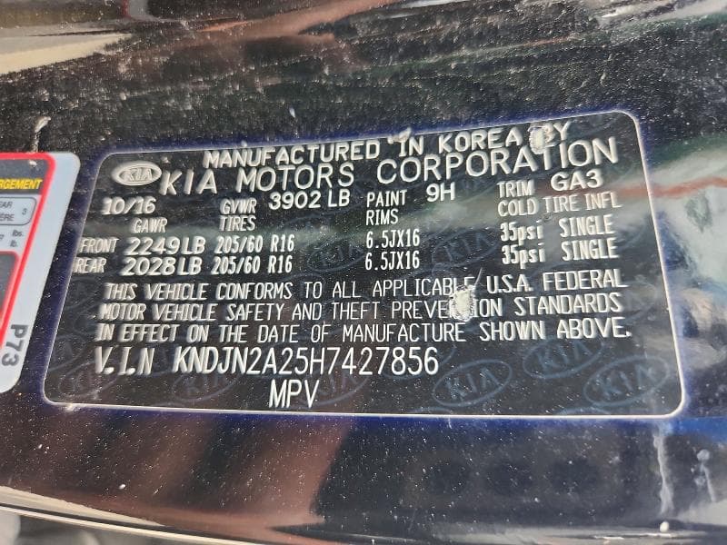2017 KIA SOUL BASE 13