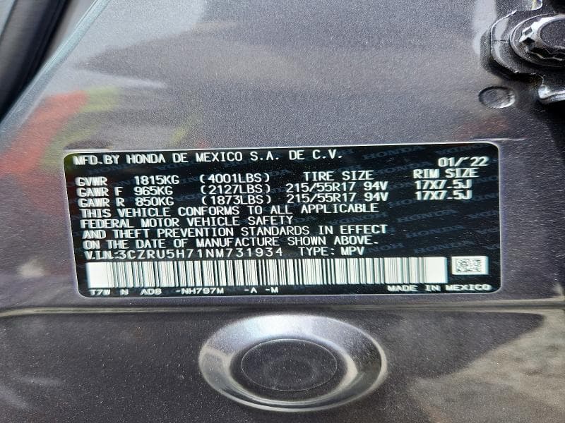2022 HONDA HR-V EXL 13