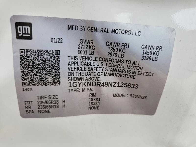 2022 CADILLAC XT5 PREMIUM LUXURY PREMIUM LUXURY 12