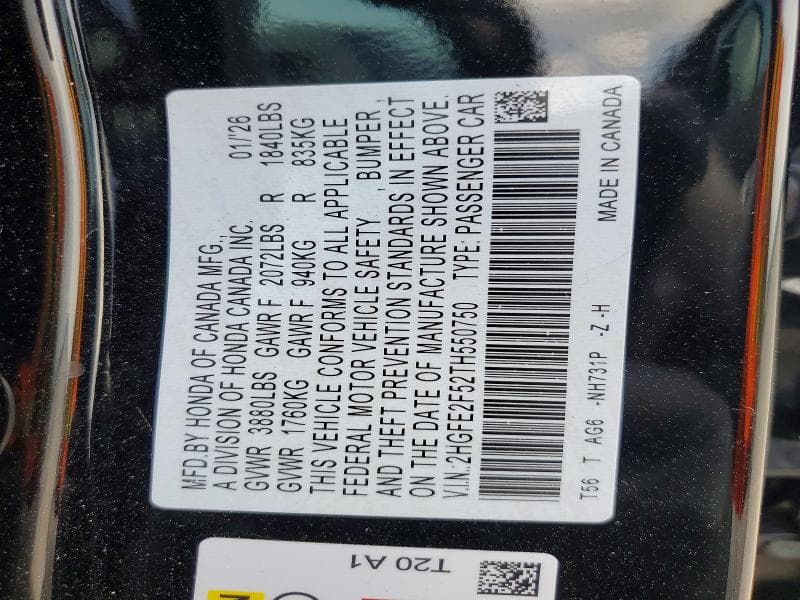 2026 HONDA CIVIC SPORT 12