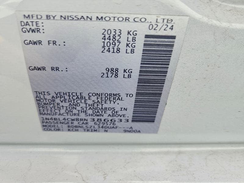 2024 NISSAN ALTIMA SR 12