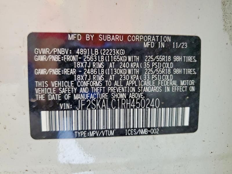 2024 SUBARU FORESTER LIMITED LIMITED 14