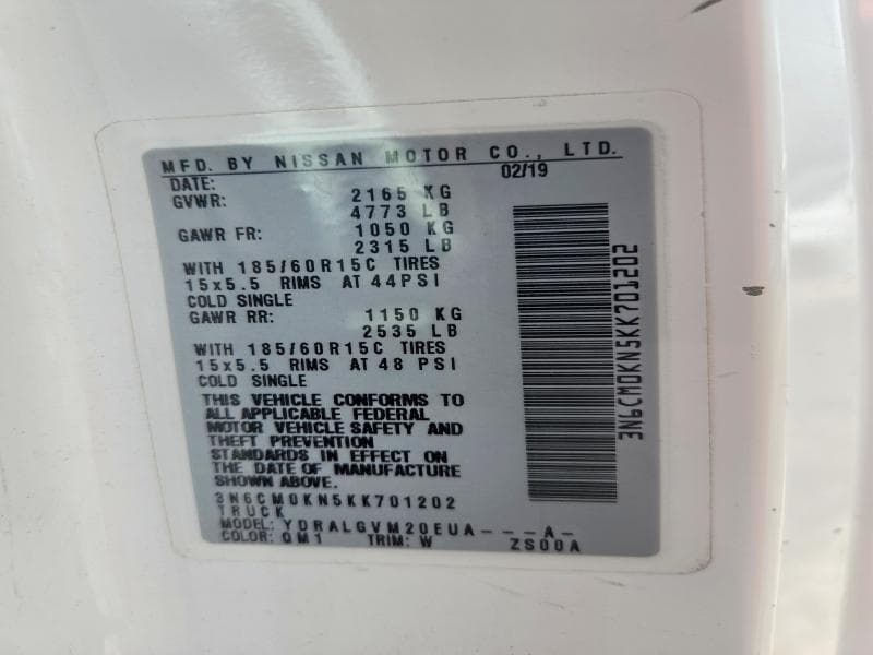 2019 NISSAN NV200 SV SV 14
