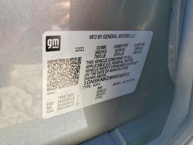 2022 CHEVROLET TAHOE K1500 LT 13