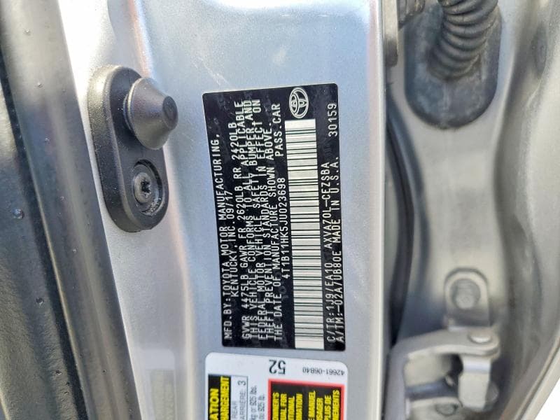 2018 TOYOTA CAMRY SE 13