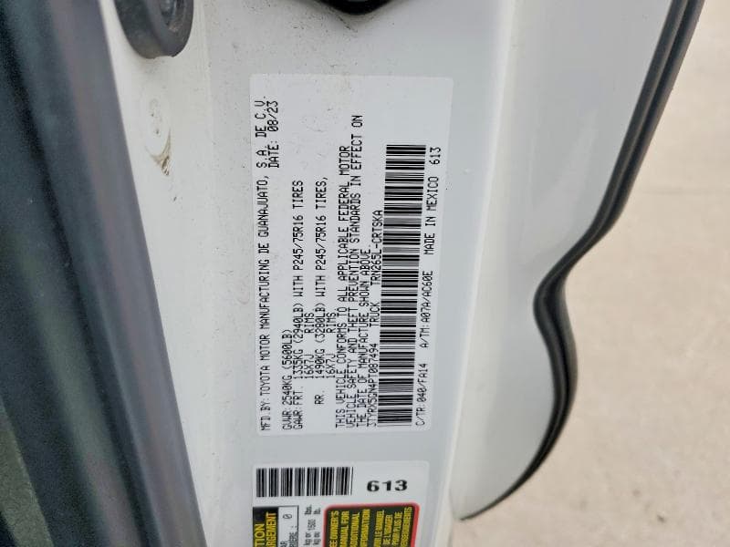 2023 TOYOTA TACOMA SR SR 12