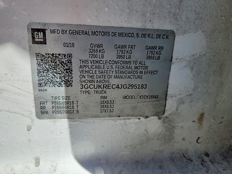 2018 CHEVROLET SILVERADO K1500 LT K1500 LT 12