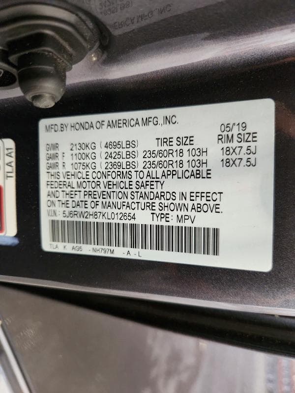 2019 HONDA CR-V EXL EXL 13