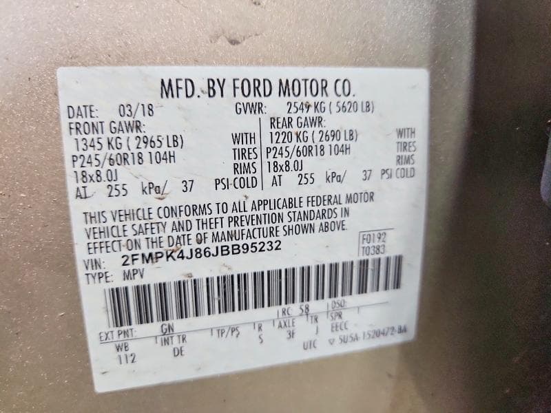 2018 FORD EDGE SEL 14
