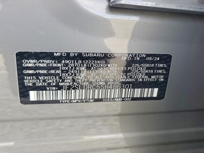 2025 SUBARU FORESTER LIMITED LIMITED 13