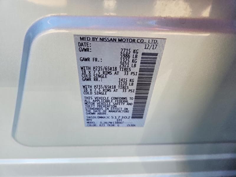 2018 INFINITI QX60 13