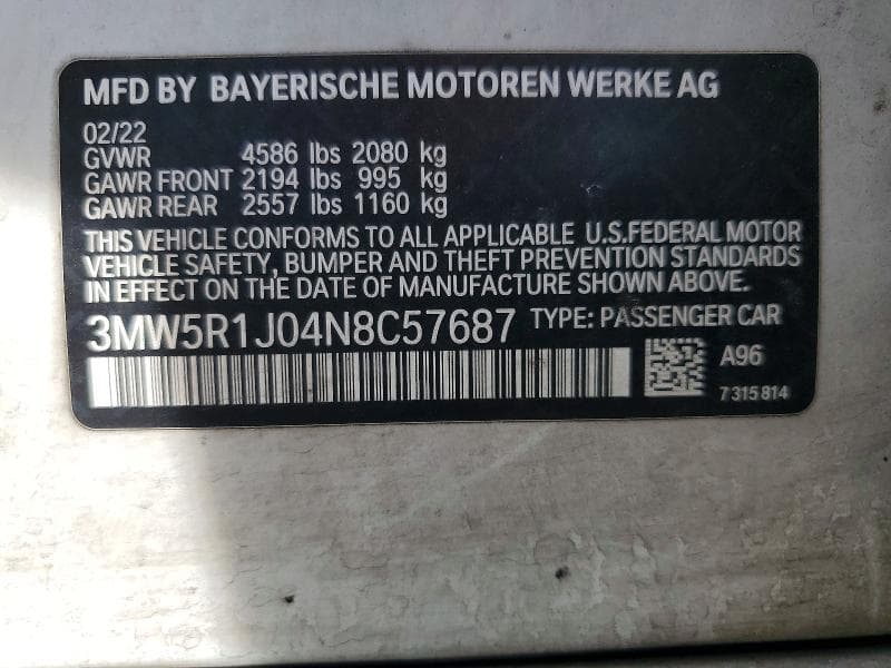 2022 BMW 330I 12