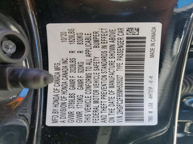 2021 HONDA CIVIC SPORT SPORT 12