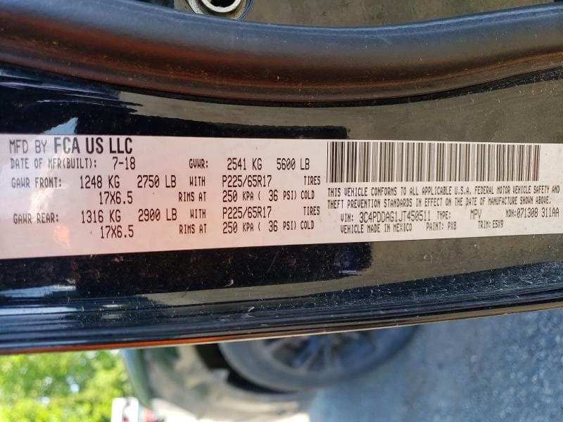 2018 DODGE JOURNEY SE 13