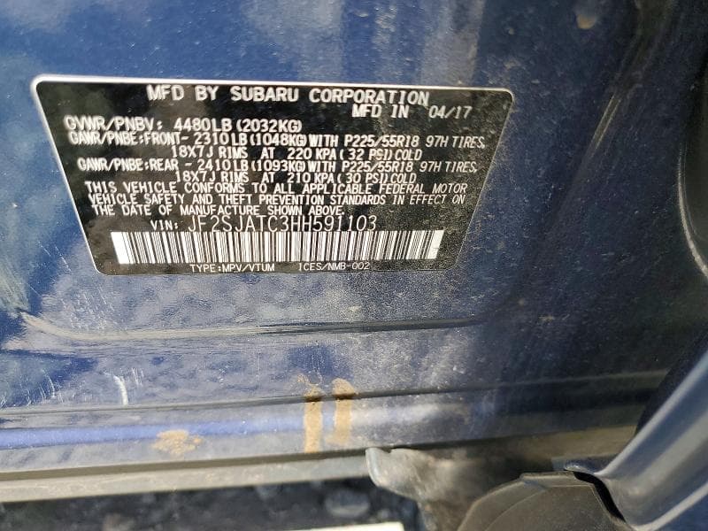 2017 SUBARU FORESTER 2.5I TOURING 14