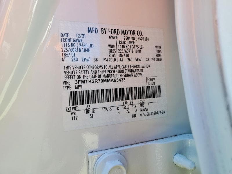 2021 FORD MUSTANG MACH-E CALIFORNIA ROUTE 1 13