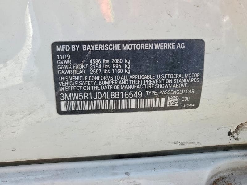 2020 BMW 330I 12