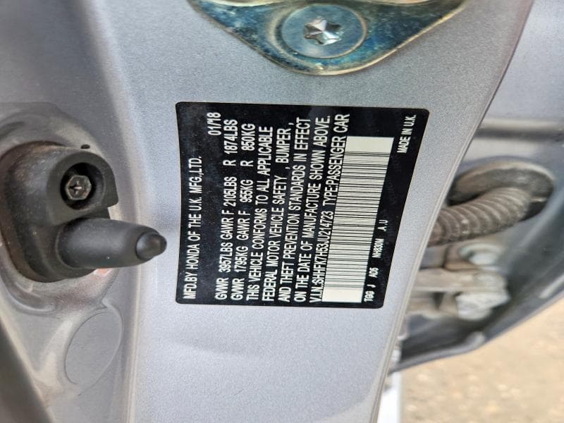 2018 HONDA CIVIC EX EX 12