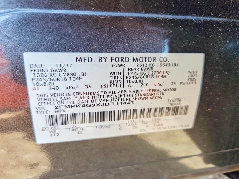 2018 FORD EDGE 13