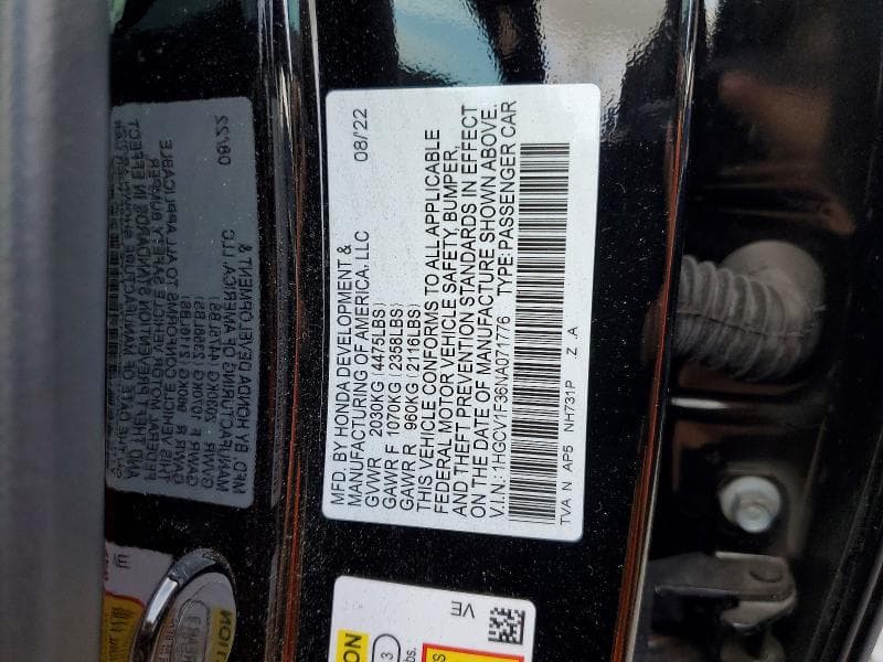 2022 HONDA ACCORD SPORT 12