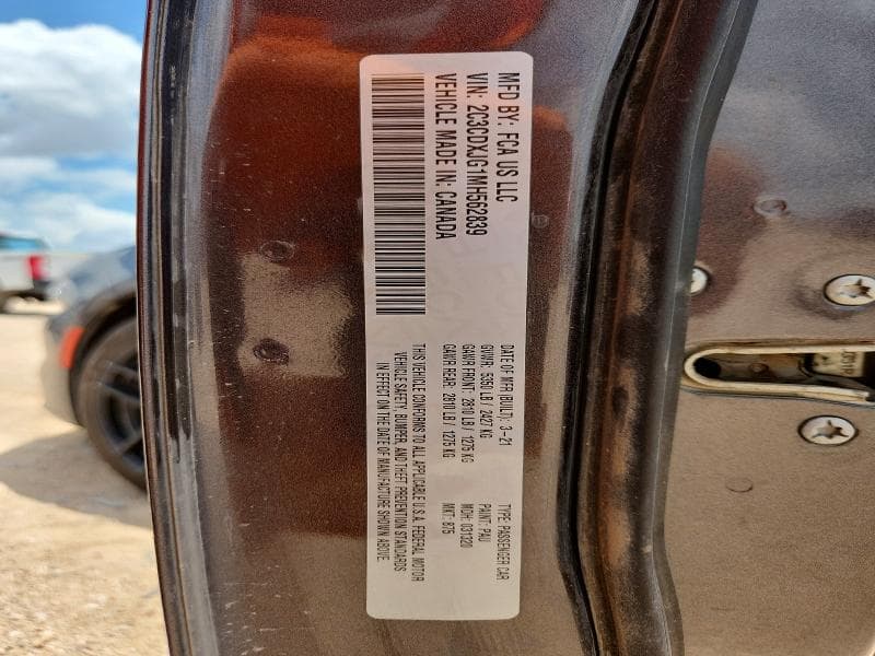 2021 DODGE CHARGER SXT 12