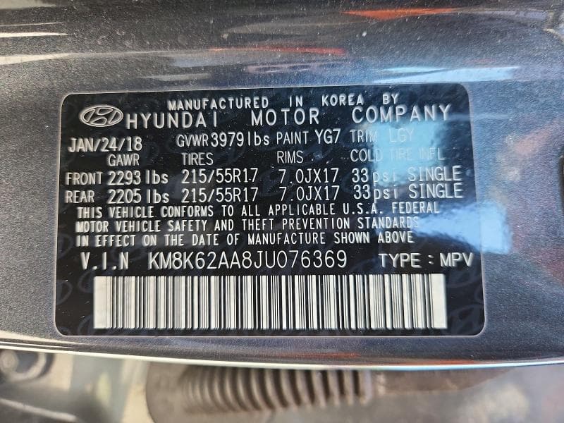 2018 HYUNDAI KONA SEL 13