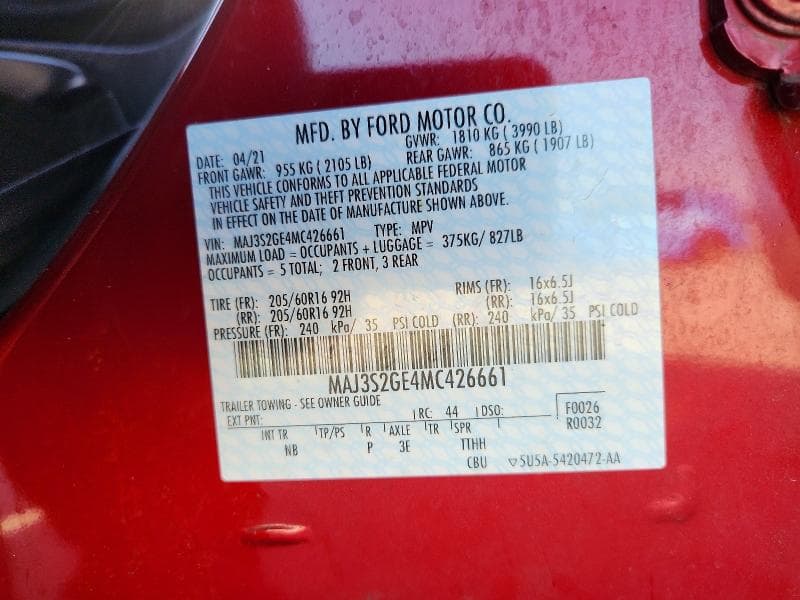 2021 FORD ECOSPORT SE 13