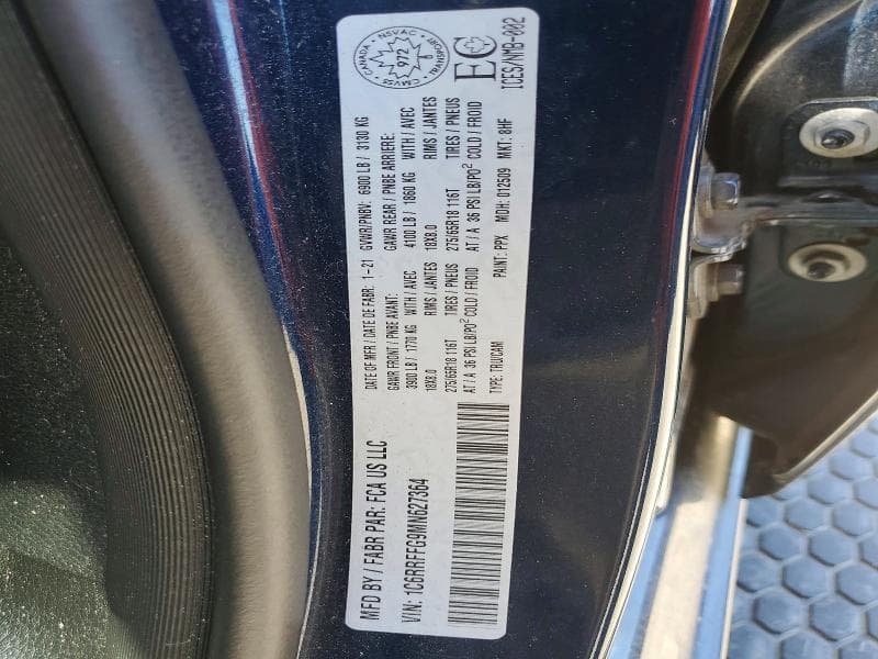 2021 RAM 1500 BIG HORN BIG HORN 13