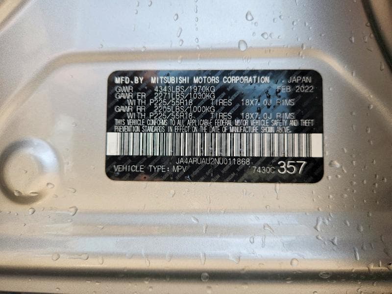 2022 MITSUBISHI OUTLANDER SPORT ES ES 12