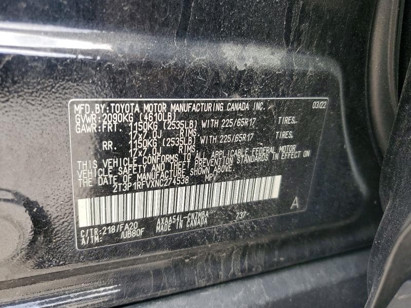 2022 TOYOTA RAV4 XLE 13