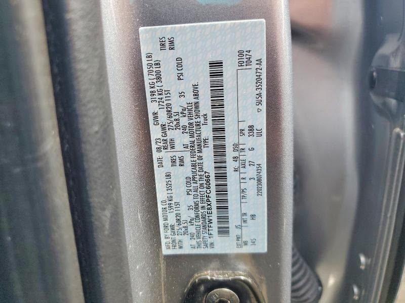 2023 FORD F150 SUPERCREW 12