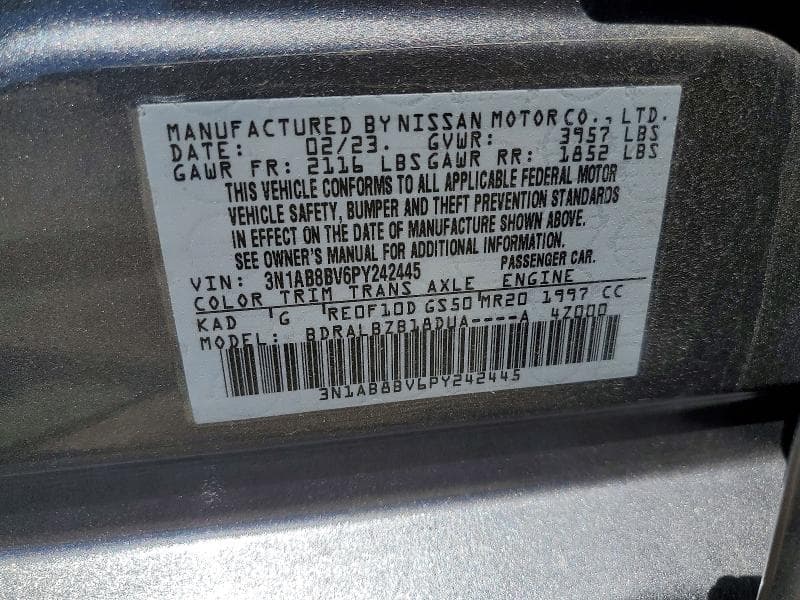 2023 NISSAN SENTRA S 12