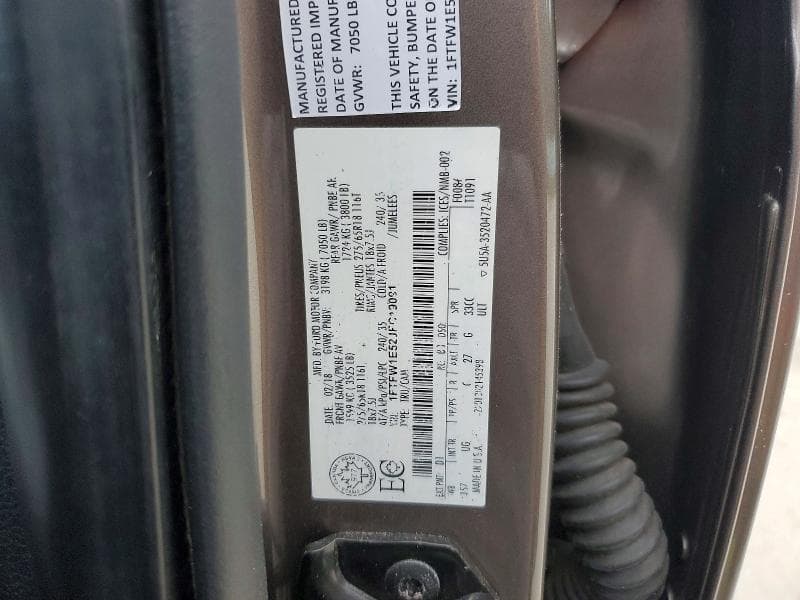 2018 FORD F150 SUPERCREW 12